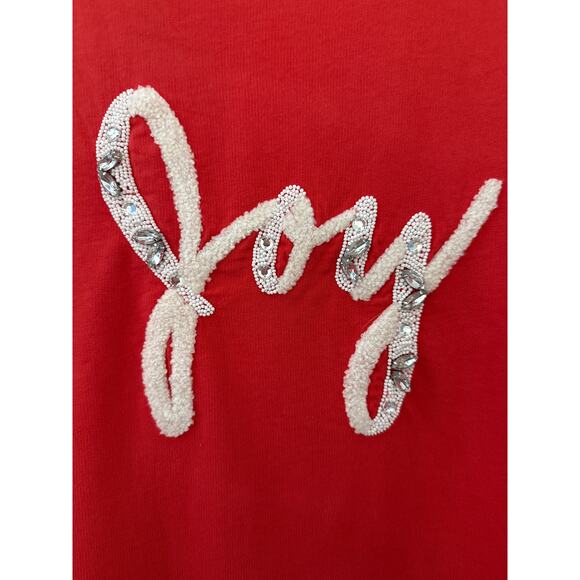 Lilly Pulitzer Rami Sweatshirt Coconut "Joy" Jeweled Graphic Size Small - Picture 8 of 9